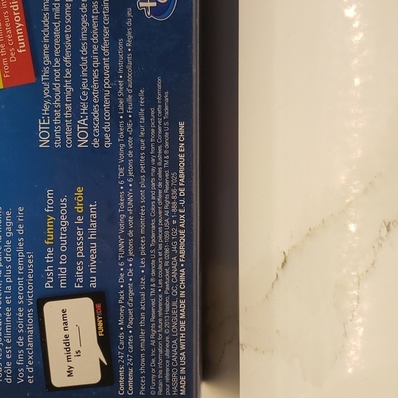 NIB Hasbro Gaming Funny or Die Board Came Age 13+ 3 - 6 players 2" x 8" x 10.5" - Picture 4 of 6